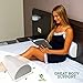 AnboCare Half Moon Bolster Pillow for Legs - Semi Roll Under Knee Pillow for Sleeping on Back - Cooling Gel Memory Foam Relief Neck, Lumbar and Lower Back Pain