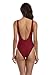 SHEKINI Women's Deep V Padded Backless High Cut Leotard One Piece Swimsuits Bathing Suits