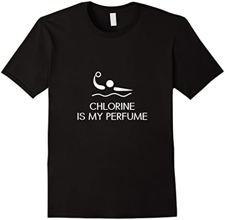 Men's Chlorine Is My Perfume Water Polo T-Shirt Medium Black