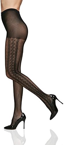 Micro Fishnet Tights High Waisted Control Top Seamless Sheer Patterned Pantyhose