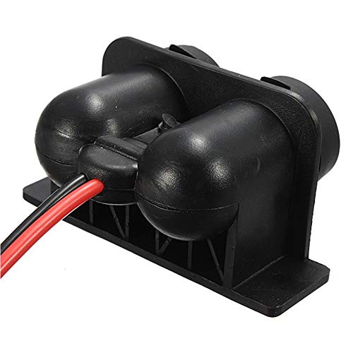 BREADEEP Cigarette Lighter Socket 12V Waterproof Dual Power Plug Outlet with Wire for Car Motorcycle Scooter Boat ATV Rv