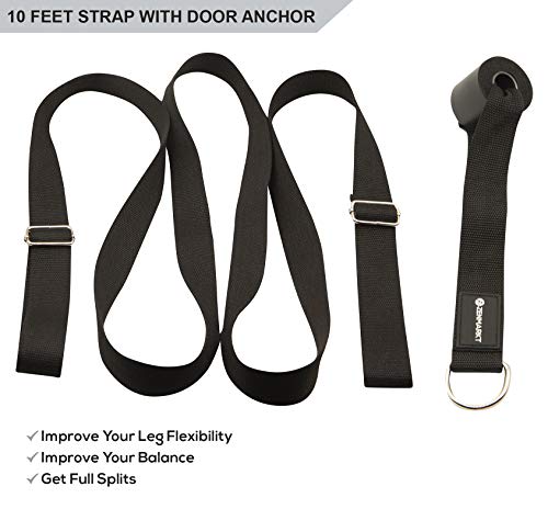 Stretch Strap with Door Anchor - Improve Leg Stretching with Door Flexibility Trainer - Perfect Home - //medicalbooks.filipinodoctors.org