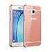 Samsung Galaxy On5 Case, Nicelin Aluminum Metal Frame and Acrylic Plastics Mirror Plane Cover Case for Samsung Galaxy On5 (Pink Gold)
