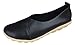 Kunsto Women's Leather Loafer Glove Shoes US Size 9 Pure Black