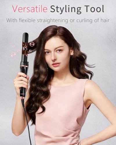 5 in 1 Hair Curler,Hair Curler with Wave,Instant Heating Curling Iron with Interchangeable Ceramic Barrels(9mm-32mm), Dual Voltage Birthday Gifts for Women