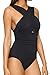 Cupshe Fashion Women's Black Front Cross One-piece Padding Swimsuit (XXL), Black