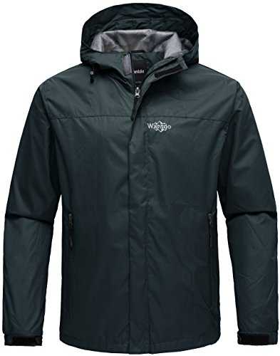 Wantdo men s hooded breathable front zip outdoor windproof windbr…