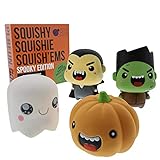 Purple Ladybug Novelty Slow Rising Halloween Spooky Jumbo SQUISHIES Pack: Gift Box Includes Vampire, Ghost, Pumpkin, and Frankenstein Kawaii Soft Squishy Toys - Squishys are Great Sensory Toys!