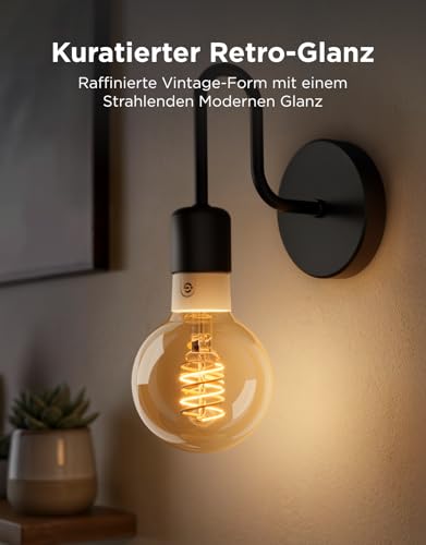 Govee 2 x Smart Edison Light Bulb E27 RGBWW Vintage LED Lamp G80 | Compatible with Google Assistant, Matter, Dimmable with COB Light Bar, 16 Million DIY Colours, for Restaurant and Living Room