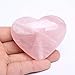 Yujianni Natural Rose Quartz Heart Pink Quartz Healing Gemstone Love Carved Polished Carved Palm Worry Stone Reiki Balancing