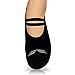 JoyLift Barre, Pilates, Yoga, Exercise, Grip Socks. Non-Slip Bottoms. Cute Non-Skid Slipper Socks. 3 Pairs + Bonus Organza Gift Bag (Blue, Black, Red) for Women & Men