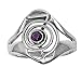 Reiki Ring - Cho Ku Rei Power Symbol - .925 Sterling Silver Jewelry with Genuine Amethyst Gemstone (Size 4-15)