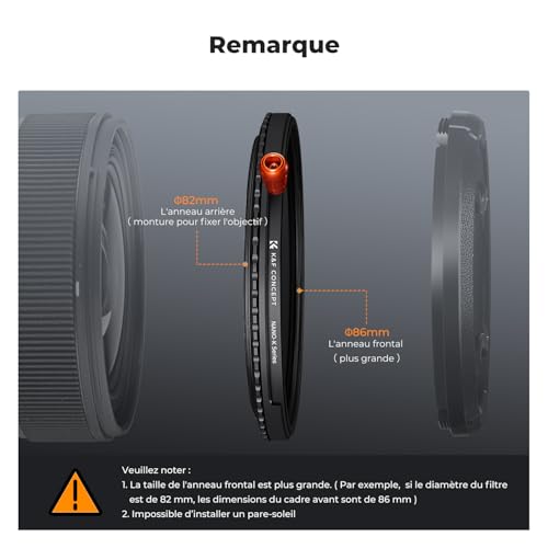 K&F CONCEPT 67mm ND2-32 Variable and Polarising CPL and Black-Mist 1/4 3 in 1 Filter for Camera Lens
