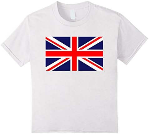 Kids Union Jack Flag T-Shirt Great Britain England English Party 8 White