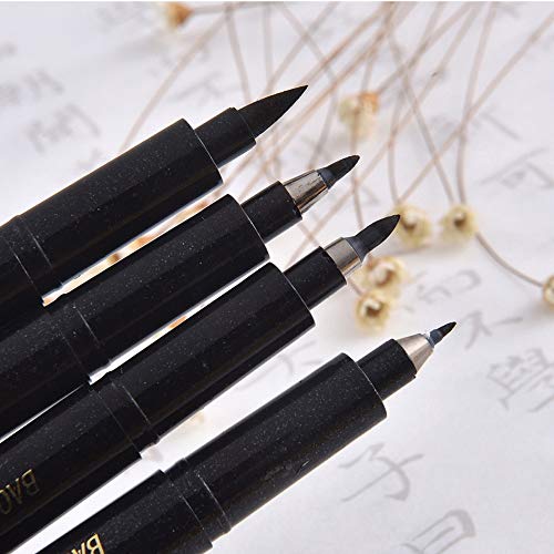 Axiba 4 Sizes Ink Calligraphy Pen Hand Lettering Pens Brush Markers Drawing Art Marker