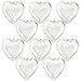KEIVA 100mm Clear Plastic Acrylic Fillable Hearts Shape Ball Craft Ornament- Pack of 10 (Heart Size 100mm)