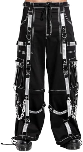 Zip Off Pants with X-Strap by Tripp NYC [BLACK/RED] at Amazon