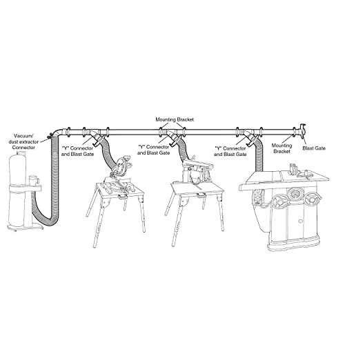POWERTEC 70259 Dust Collection Fittings Network Shop Dust Collector