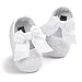 Baby Girls Princess Bowknot Soft Sole Cloth Crib Shoes Sneaker 12-18 Months White