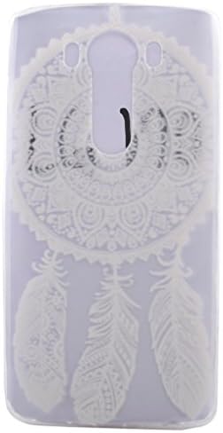 Case For LG V10 (2015),Ramidy White Campanula Printing Soft Transparent TPU Gel Silicone Ultra Thin Clear Bumper Protectiove Skin Case Cover For LG V10 (2015)