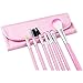 KOLIGHT 7pcs Fashion Bling Diamond Travel Cosmetic Makeup Brushes Set for Face Eye (pink)
