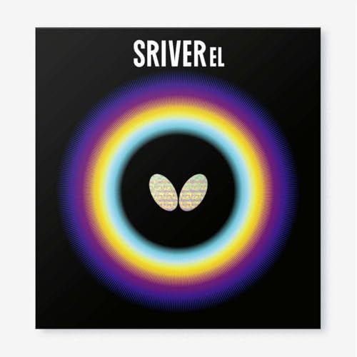 Butterfly, Sriver EL Pimples-in Rubber, Table Tennis, TT Rubber, Black Colour 1