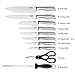 DEIK Classic Stainless Steel with Wooden Block 16 Piece Knife Set