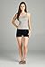 Emmalise Women's Summer Casual Stretchy Low Rise Booty Shorts, Black, L