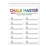 Replacement Pack of 12 OEM 6 mm Reversible Nibs Chisel to Bullet Point Tips that Fit Chalkmaster, Crafty Croc & Star Liquid Chalk Markers -Use on Glass, Mirrors, Plastic, Metal, Glossy & LED boards
