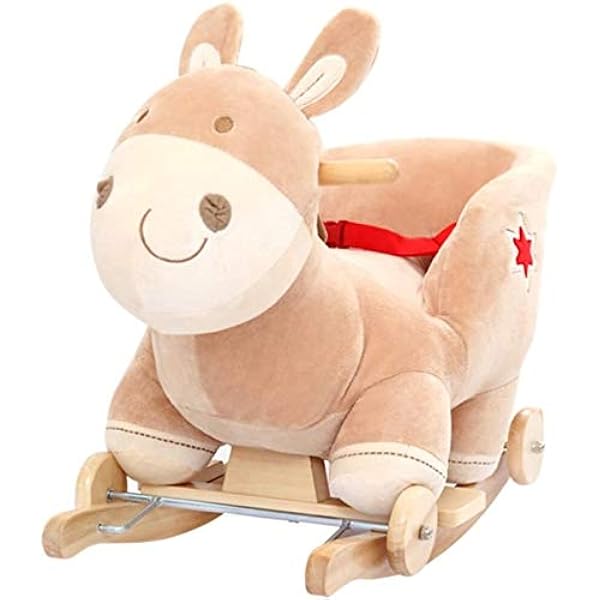 Lingzhigan Rocker Ride Ons Chaise Bebe Rocking Horse Enfant Petits Garcons Et Les Filles En Bois