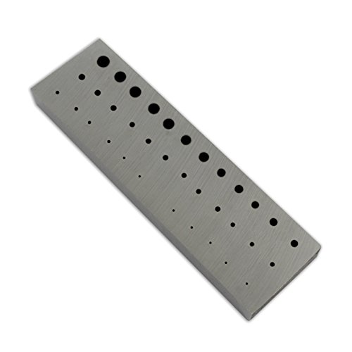Rectangular Staking anvil 36 holes serrations watch riveting watchmakers tool LG