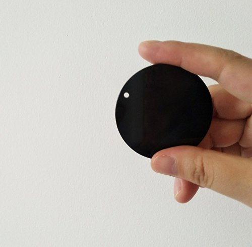 15PCS Black Acrylic Round Circle with Hole, Black Plexiglass Blank Circle Round Disc Keychain Earring Accessory 1/8" Thickness (2.0")