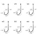 HW Stainless Steel Saltwater Fishing Hook 34007 O'shaughnessy Forged Fishing Hook Extra Strong for Saltwater Freshwater Fishing Size 1/0-10/0