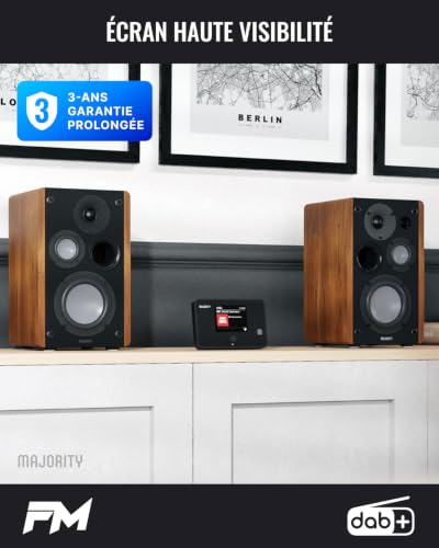 WiFi Internet Radio Tuner, Dab Plus FM Radio Adapter, Bluetooth 5.2 | MAJORITY Robinson | Spotify Connect | Dab Tuner for HiFi System | Color Screen, Remote Control | Active Speaker Required