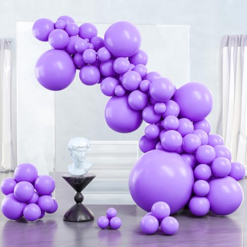 PartyWoo Purple Balloons in Different Sizes
