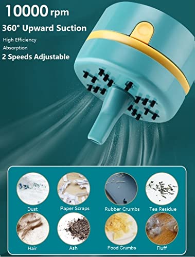 Desktop Vacuum Cleaner, Mini Tabletop Vacuum Cleaner Rechargeable Table dust Sweeper for Home, Car, School, Office, Cleaning Hairs, Crumbs, Ash, Dust. BOREAS