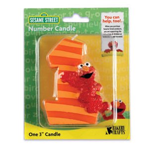 Sesame Street Elmo First Birthday Candle