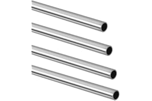 Tynulox 5/16" OD 304 Stainless Steel Tube, Thickened Pipe Wall & Weldable Tubing, Round Metal Pipe Industrial Straight Tube 12 inch Length (4 Pcs)