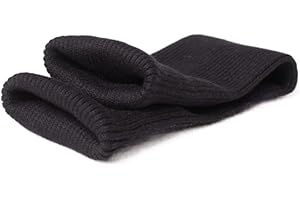 TinaKim Ribbing Cuff Material, Tubular Rib Knit Fabric,for Adult Jacket Sewing (Black, 40x8cm)