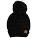 CC Oversized Super Big Slouchy Pom Pom Warm Chunky Stretchy Knit Beanie Hat Solid Black