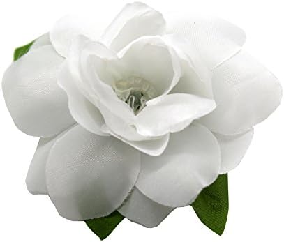 Hawaii Luau Party Artificial Fabric Gardenia Hair Clips