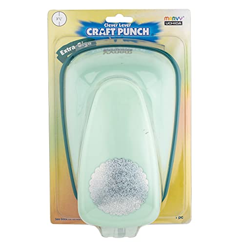 Uchida LV-XGCP65 Clever Lever Extra Giga Stanzer, 8,9 cm, gewellter Kreis