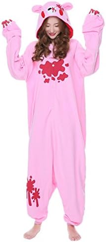 kxry New Adult Cosplay Sleepwear Costume Kigurumi Pajamas Onesies (Large, Gloomy Bear)