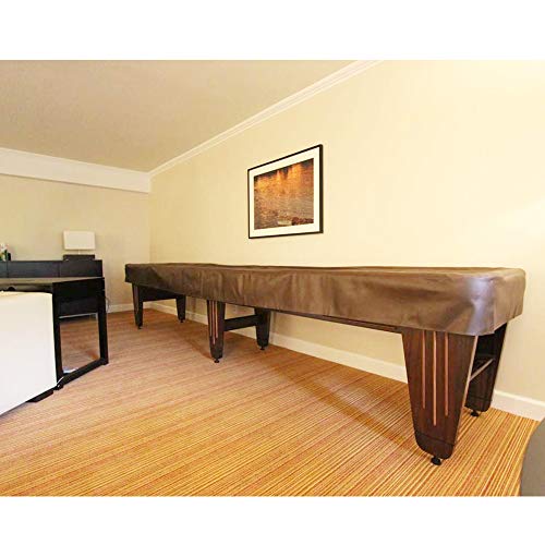 Lucky Monet 9/12/14/16ft Waterproof Shuffleboard Table Cover Heavy Duty PU Leather