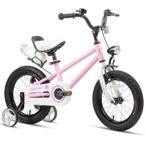 Glerc Fantacy Kids Bike, 12-20 Inch Children Bicycle for 2-13 Years Old Boys Girls, Kids Bicycle with Water Bottle Holder & Headlight & Training Wheels, Multiple Colors