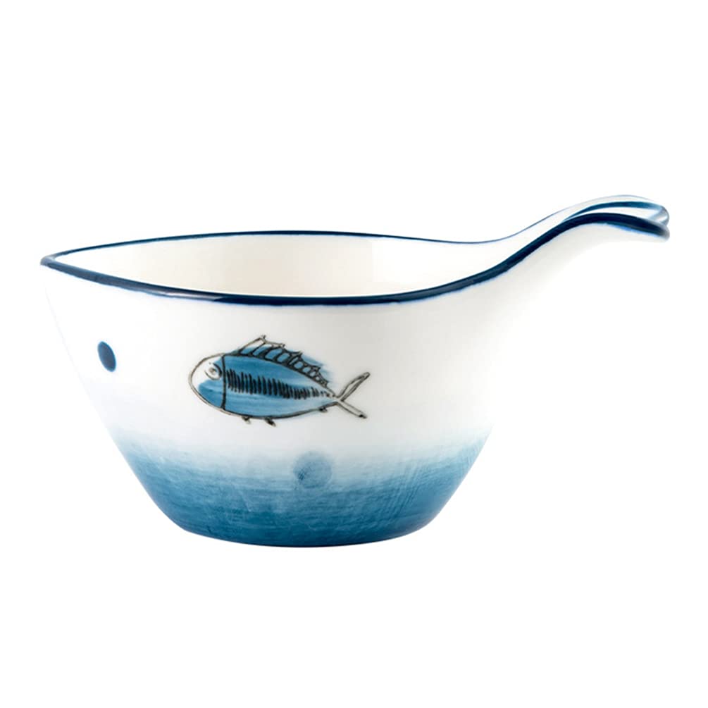 TOPBATHY Dip Bowls Soy Sauce Dish with Handle Ceramic Dipping Bowl
