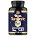 Vegan Turmeric PM Sleep Aid w. Melatonin, Valerian Root, L-Theanine (60 Veggie Capsules-2 Month Supply), Sleeping Pills for Relaxation, Comfort and Joint Support (1-Bottle)