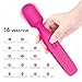 Wand Electric Massager, 16 Vibration Modes Waterproof Rechargeable,Handheld Deep Tissue Percussion Massager for Neck,Shoulder,Back,Leg,Foot Full Body Pain Relief (S-01)