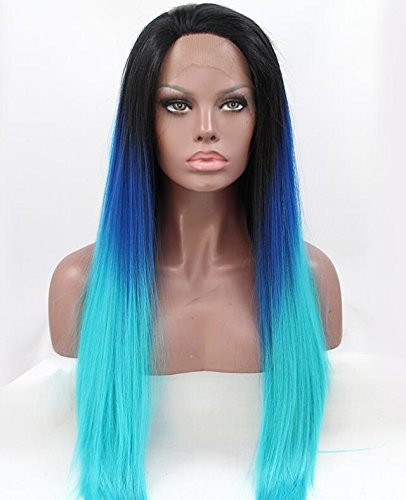 Moda Wiged Degradado De Color Frontal Lace Tejidas A Mano