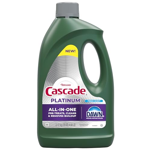 Cascade Platinum Dishwasher Liquid Gel, Dish Soap for Dishwasher With the Grease photo 10